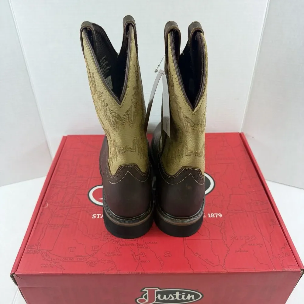 Justin Work-boots Superintendent Electrical Hazard Round Toe 11D NIB